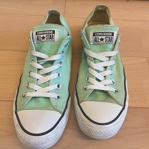Converse All Star Mint Green Lace-Up Sneakers Shoes size 9